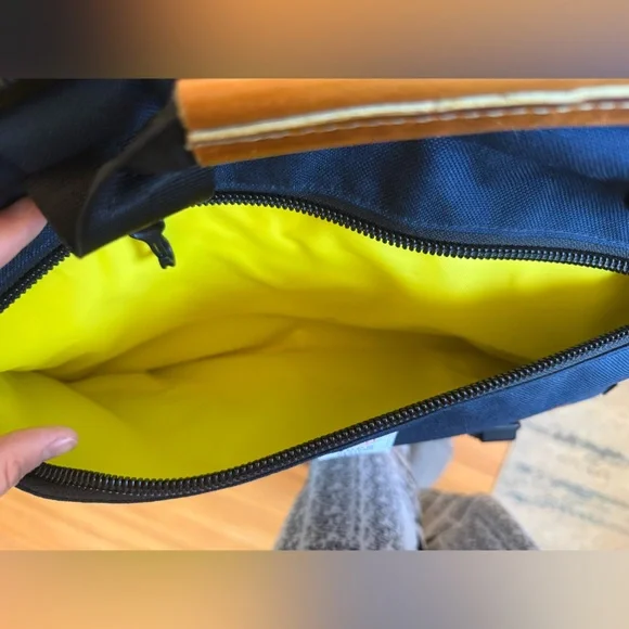 Topo Designs Commuter Briefcase - Navy/Brown Leather - Picture 8 of 10